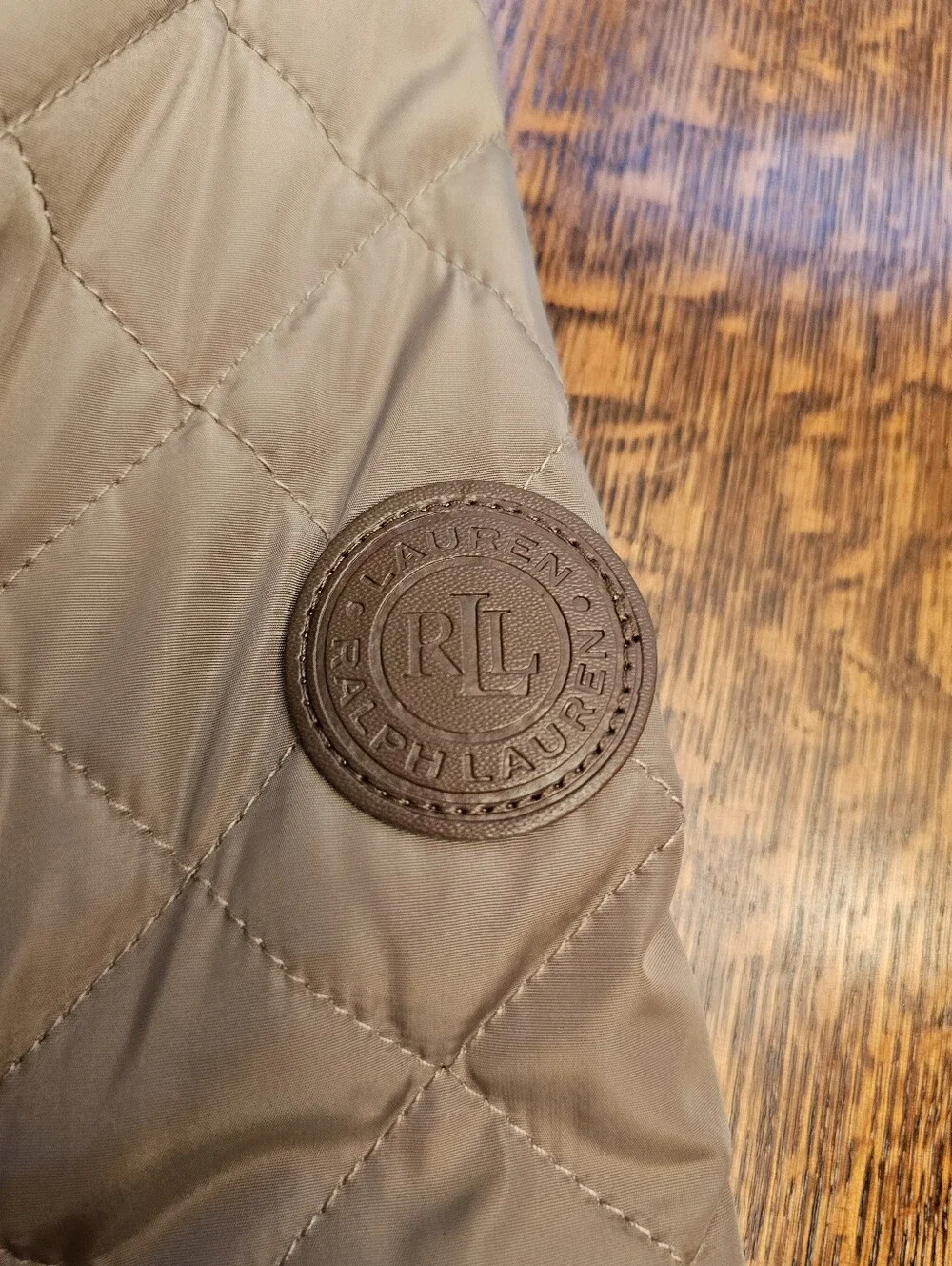 Lauren Ralph Lauren Diamond Quilted Barn Jacket with Faux Leather Trim